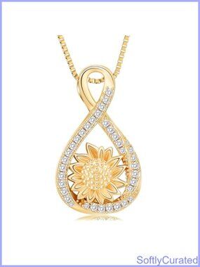 Sunflower Cremation Urn Necklace for Ashes, 316L Stainless Steel Memorial